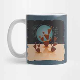 Terracotta desert with cacti Mug